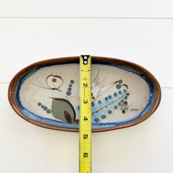 Ken Edwards Signed El Palomar Oval Serving Trinket Dish Tonala 9x4 1/2 Mexico - Picture 7 of 7